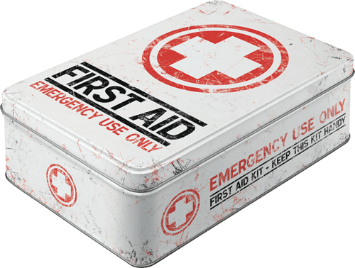 Postershop Retro dóza plochá First Aid Kit 23x16x7cm