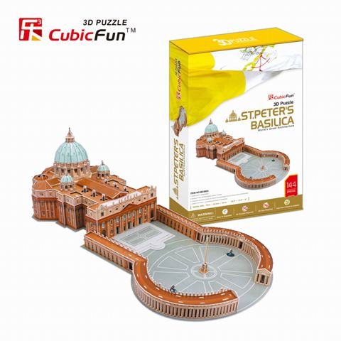 CubicFun Puzzle 3D Bazilika sv.Petra - 144 dílků