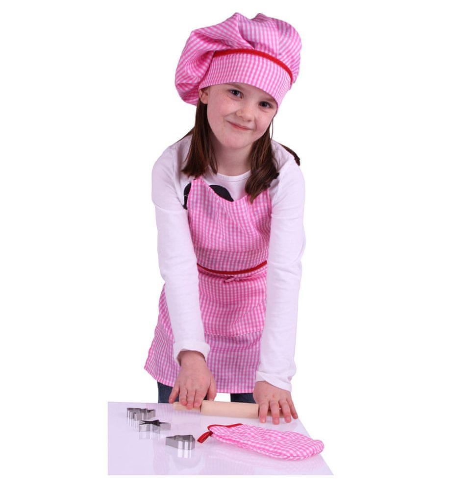 Levně Bigjigs Toys Růžový set šéfkuchařky