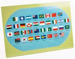 Montessori pomůcky Svět – mapa s vlajkami