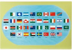 Montessori pomůcky Svět – mapa s vlajkami