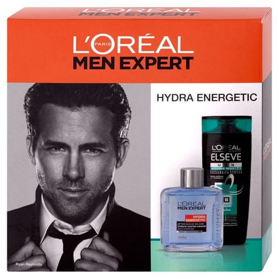 L’Oréal Man Expert Hydra Energetic voda po holení 100 ml + posilující šampon 250 ml dárková sada