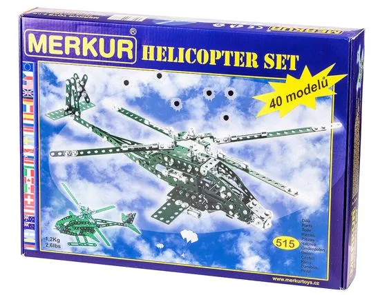 Merkur Helikopter Set 40 modelů 515ks