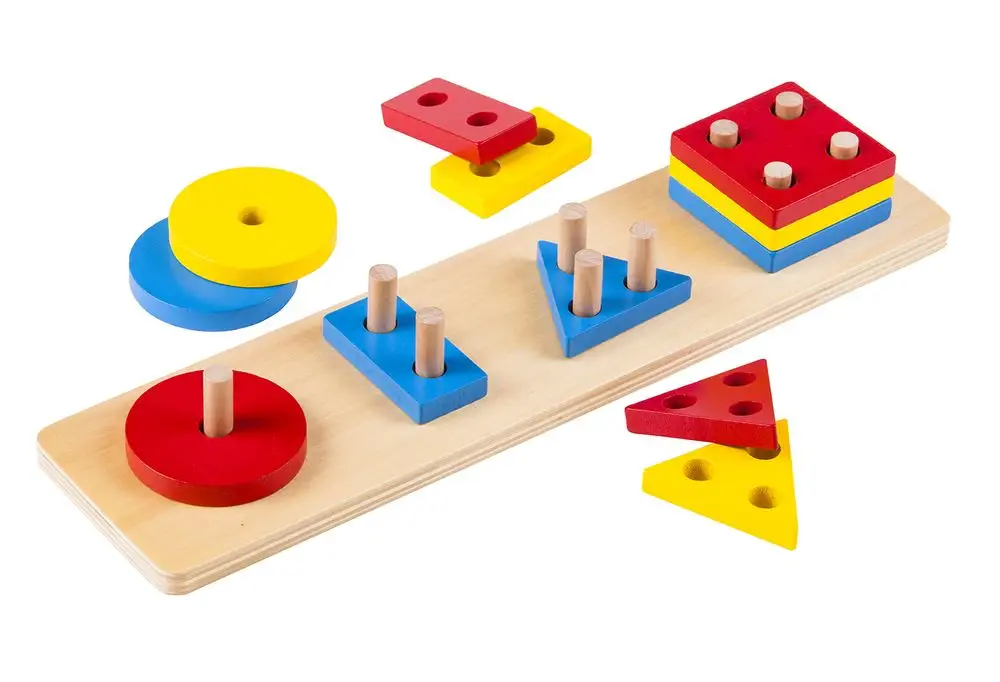 Levně Montessori pomůcky Barevné geometrické tvary