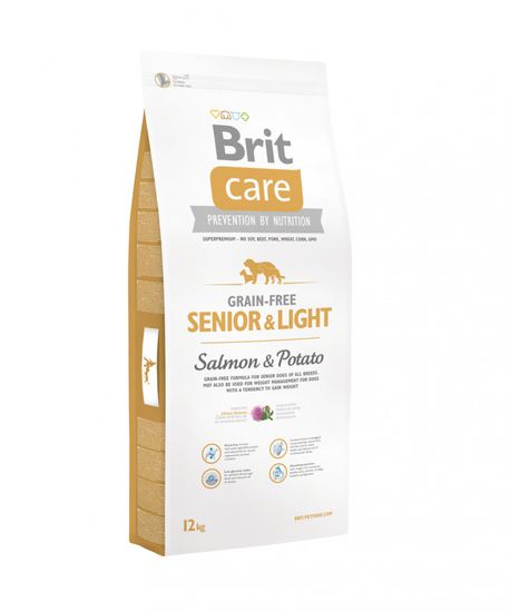 Brit Care Grain-free Senior&Light Salmon & Potato 12kg