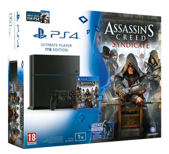 Sony Playstation 4 - 1TB + Assassin's Creed Syndicate + Watch Dogs
