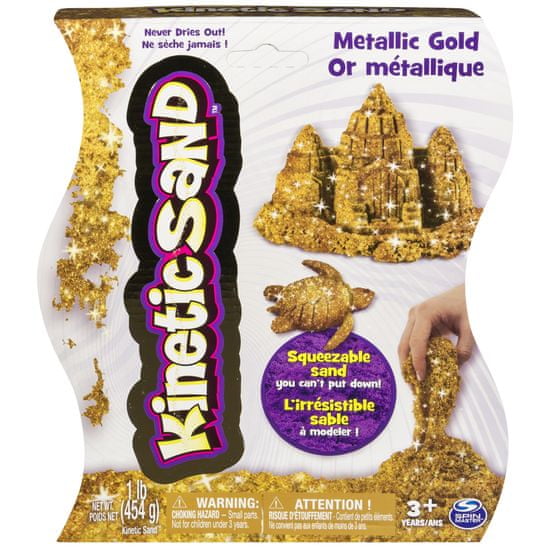 Kinetic Sand Kouzelný metalický písek zlatý 454 g