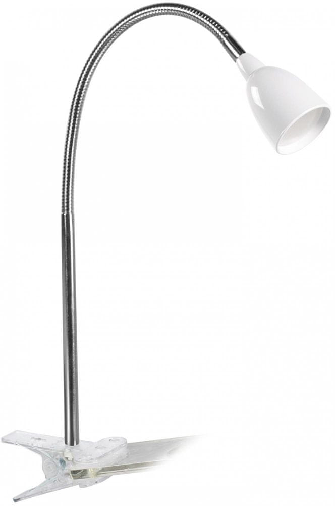 Solight LED stolní lampička, 2,5W, clip bílá - rozbaleno