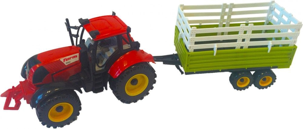 Mac Toys Traktor s valníkem červený