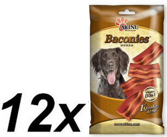 Akinu BACONIES slaninky pro psy 12 x 85g