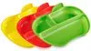 Set barevných dělených talířů ve tvaru jablka 3ks