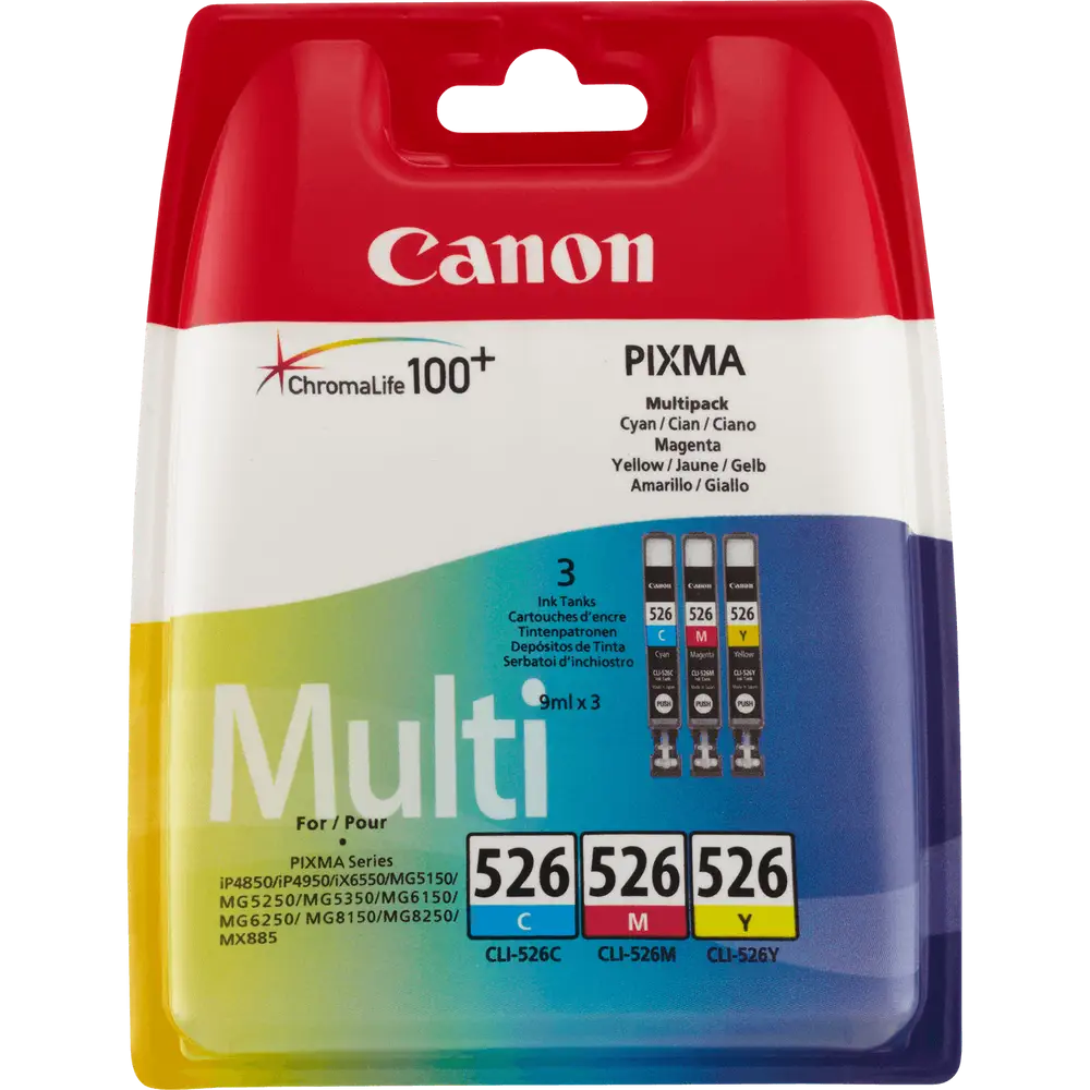 Levně Canon CLI-526 C/M/Y Pack (4541B009), barevná