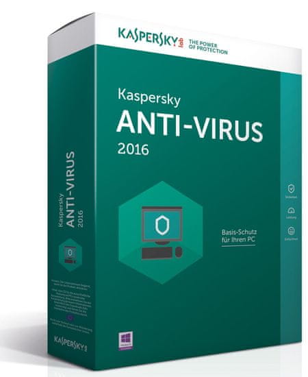 Kaspersky Anti-Virus 2016 CZ 4PC / 1rok