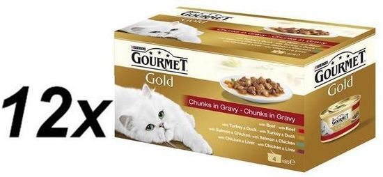 Gourmet Gold Multipack 12x(4x85g) - kousky ve šťávě