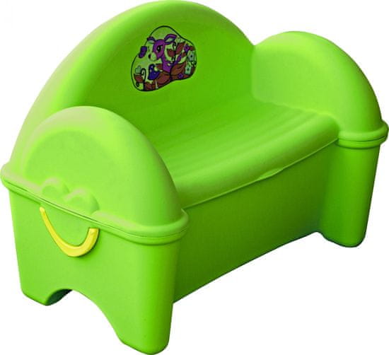 PalPlay Dětská lavice s úložným prostorem - zelena