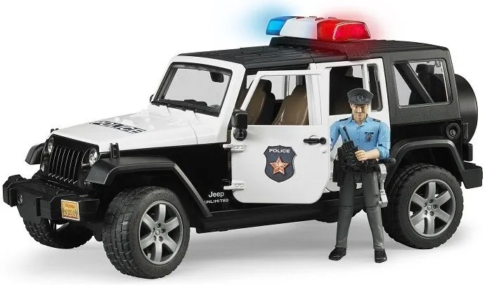 Levně Bruder Jeep Wrangler Rubicon Policie