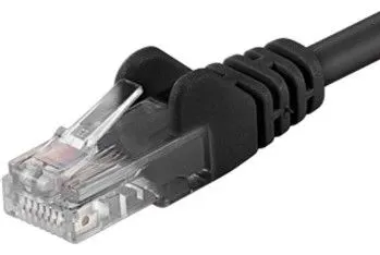 PremiumCord Patch kabel UTP CAT6, 1m, černý