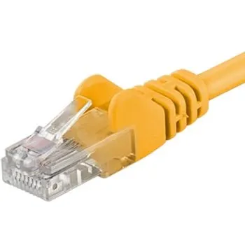 PremiumCord Patch kabel UTP CAT6, 5m, žlutý