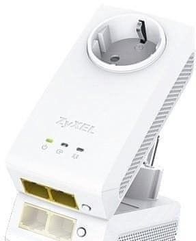 Zyxel 1000 Mbps Powerline Pass-Thru 2-Port Gigabit Ethernet Adapter (PLA5256)