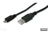USB 2.0 A-Micro B, M/M, 3 m, černý