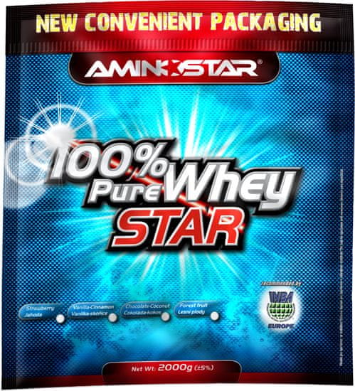 Aminostar 100% Pure Whey Star jahoda, 2000g