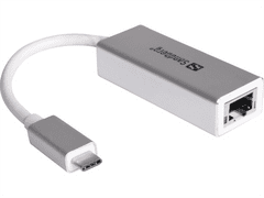 Sandberg USB-C konvertor pro síťové připojení 136-04, stříbrný