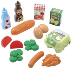 Ecoiffier Plastové hračky potraviny v síťce
