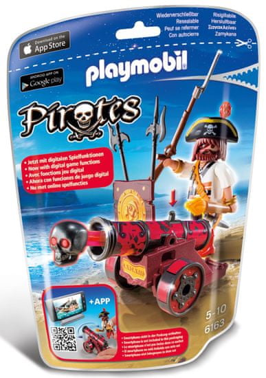 Playmobil 6163 Mořský lupič s interaktivním červeným kanónem