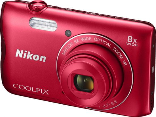 Nikon Coolpix A300 Red Lineart - rozbaleno