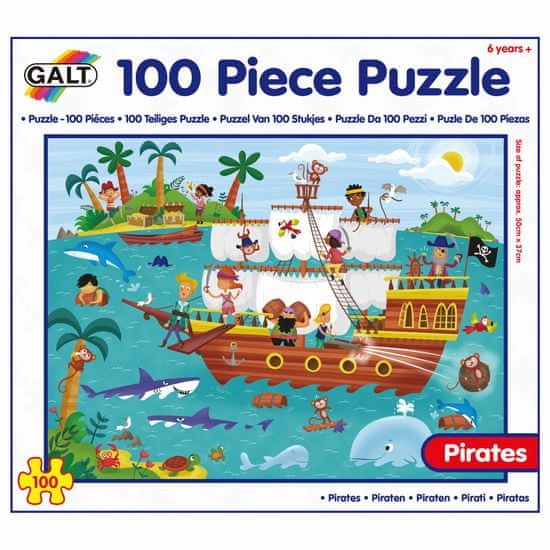 Galt 100 Puzzle v krabici - Piráti