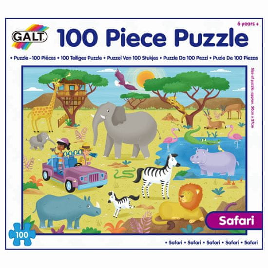 Galt 100 Puzzle v krabici - Safari