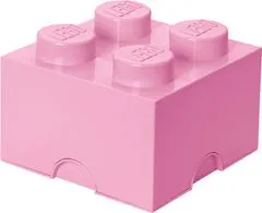 LEGO Úložný box 250x250x180 mm světle růžová