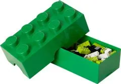 LEGO Box na svačinu 10 x 20 x 7,5 cm tmavě zelená
