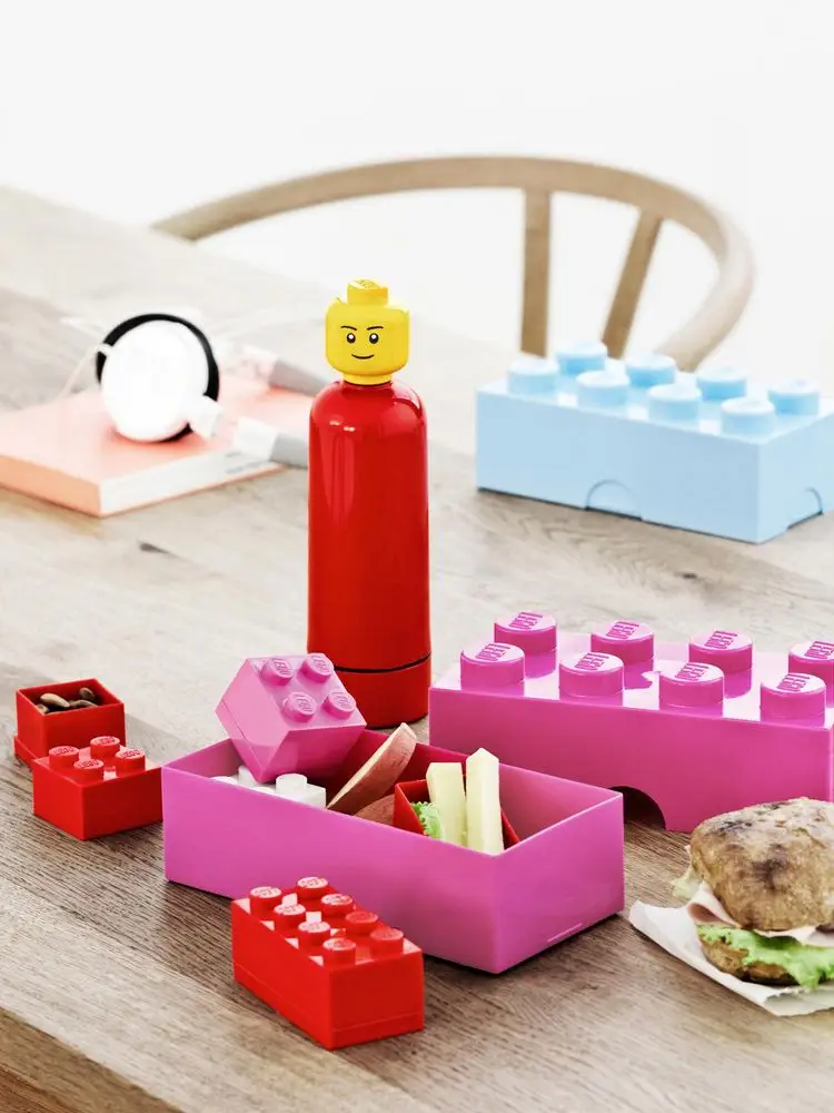LEGO Box na svačinu 10 x 20 x 7,5 cm růžová