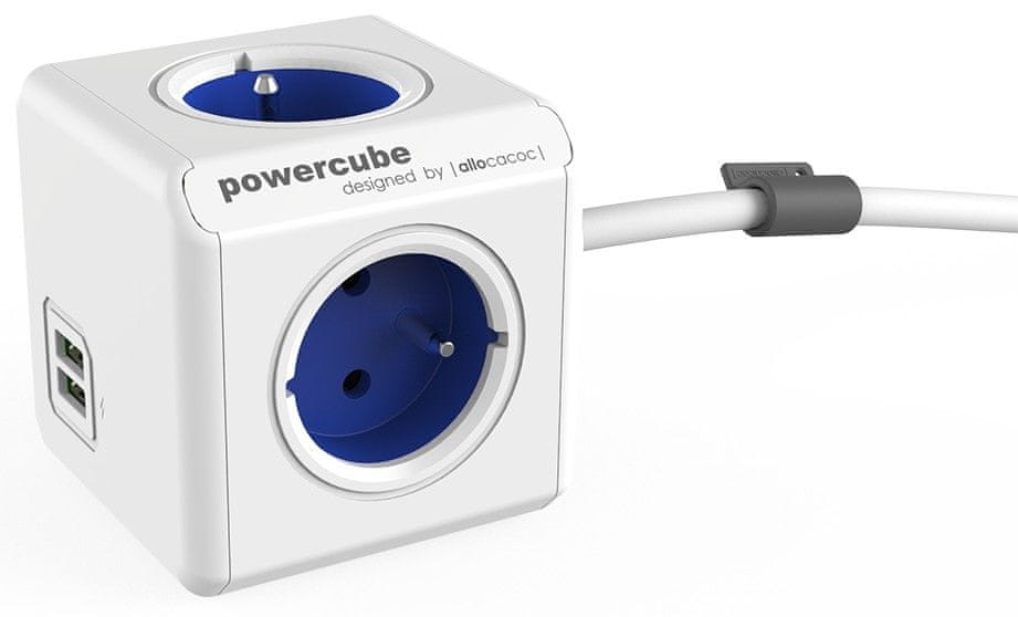 PowerCube Extended USB, modrá, 1,5 m
