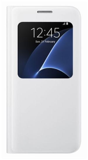 Samsung flipové pouzdro S-view, Galaxy S7 EDGE, bílá - rozbaleno
