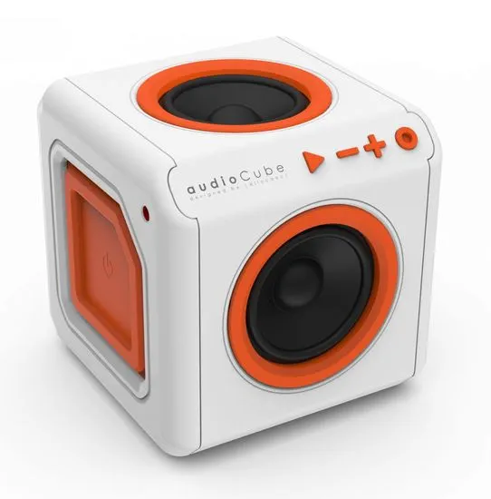 PowerCube audioCube Portable, bílá/oranžová - zánovní