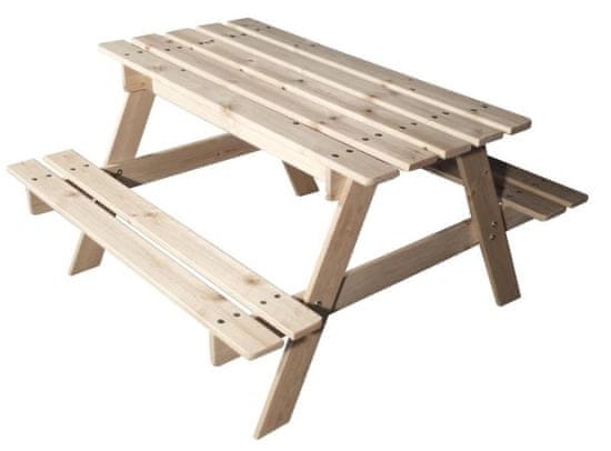 CUBS Dřevěný piknikový stolek s úložným prostorem
