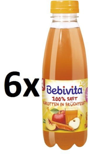 Bebivita Mrkvovo-ovocná štáva - 6 x 0,5l expirace 12.7.2018