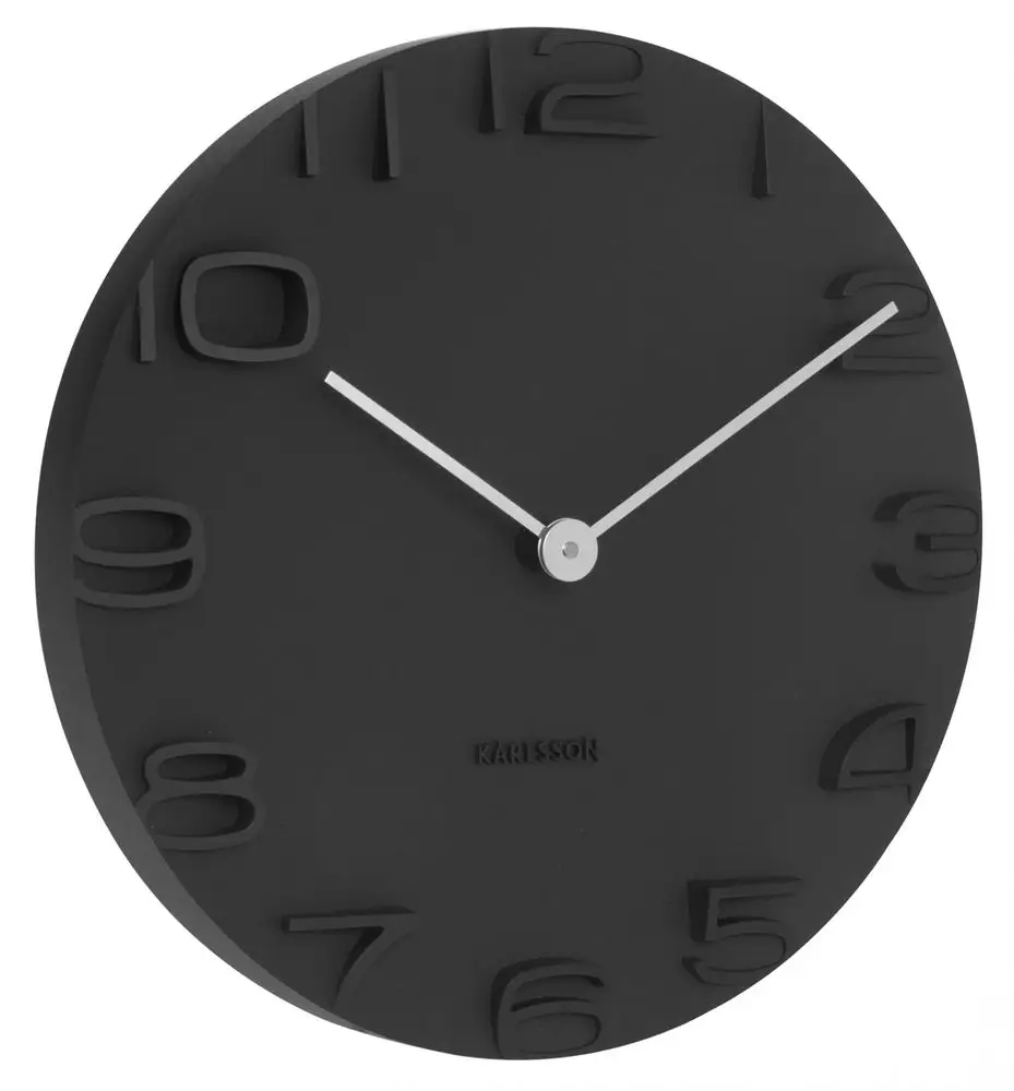 Karlsson Nástěnné hodiny KA5311 černá