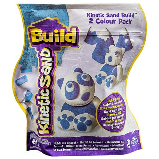 Kinetic Sand BUILD - modrá/bílá