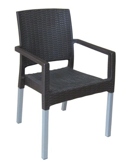MEGA PLAST MP692 RATAN LUX (AL nohy) židle