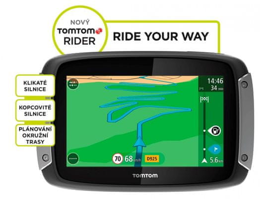 TomTom Rider 40, Central Europe LIFETIME, 19 zemí