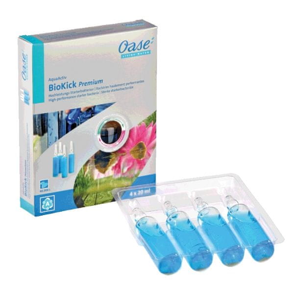 Levně Oase Startovací bakterie AquaActiv BioKick Premium 4× 20 ml (51280)