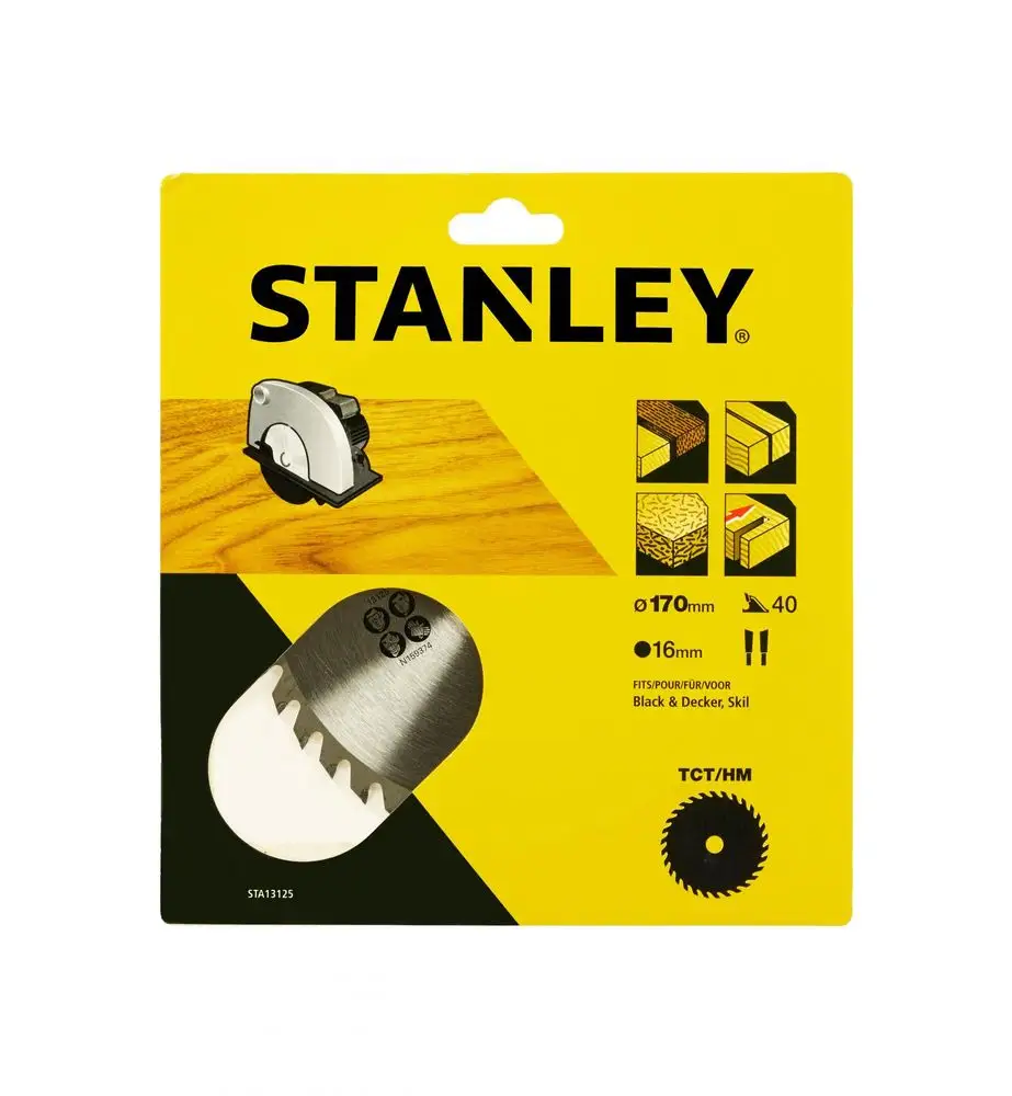 Levně Stanley Pilový kotouč pro přesné příčné řezání, TCT/HM, Ø170x16mm 40 zubů