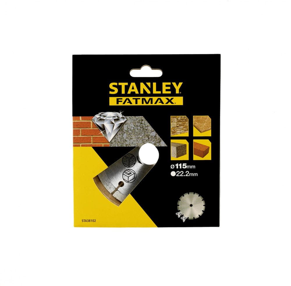 Levně Stanley Diamantový kotouč segmentový na beton/cihly 115x22,2mm