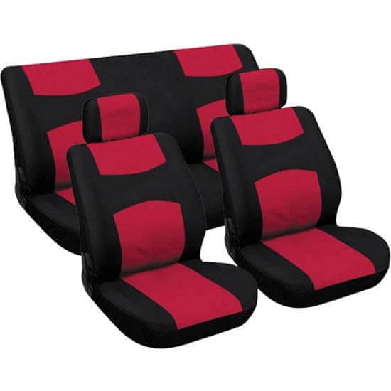 CarPoint Potahy sedadel - červené / černé