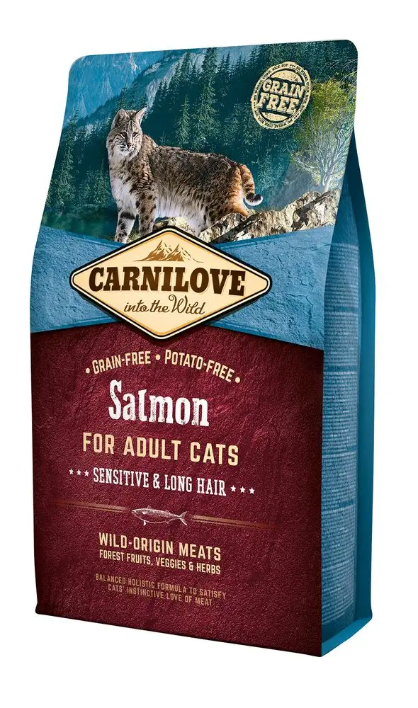 Levně Carnilove Salmon for Adult Cats – Sensitive & Long Hair 2 kg