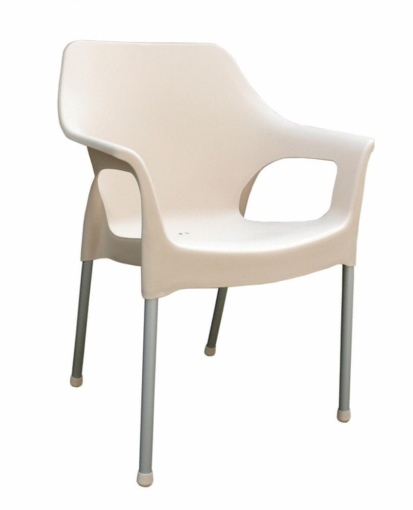 MEGA PLAST MP1282 URBAN (AL nohy) židle, 83,5x60x54 krémová