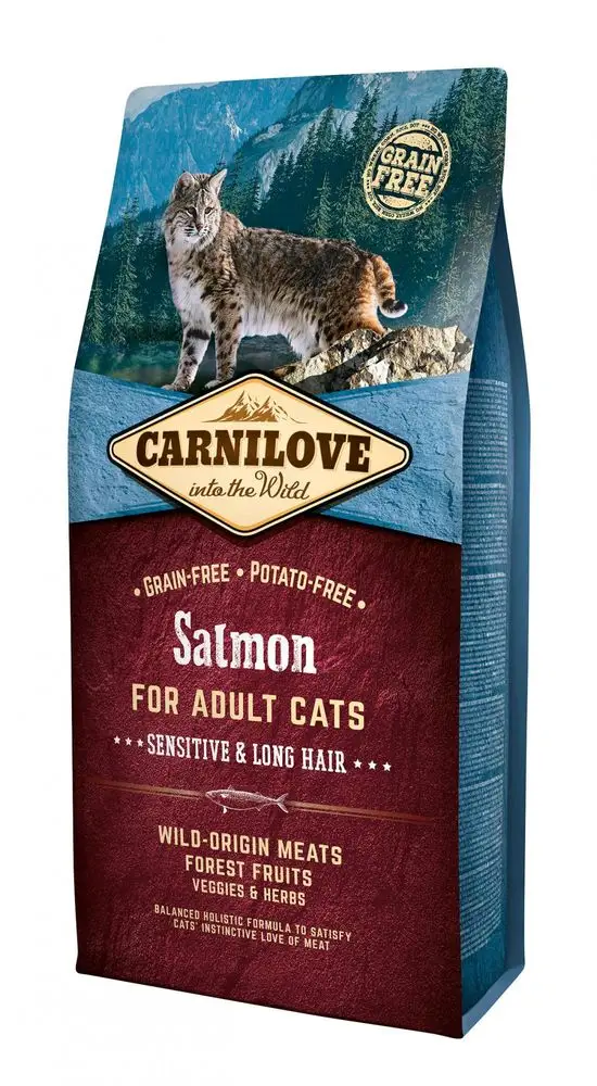 Levně Carnilove Salmon for Adult Cats – Sensitive & Long Hair 6 kg